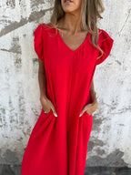 CASSANDRA | Trendy V-Neck Jumpsuit