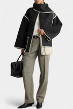 INGRID | Coat with Integrated Scarf and Fluid Silhouette
