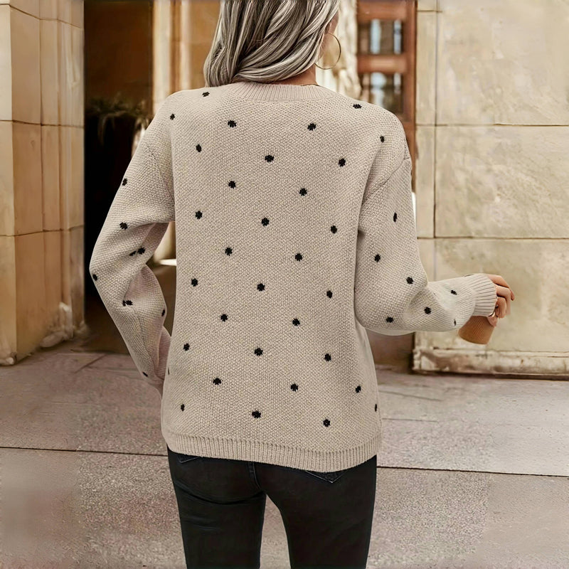 GABRIELLE | Cozy Dot Sweater