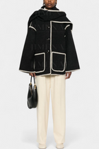 INGRID | Coat with Integrated Scarf and Fluid Silhouette