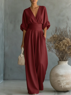 Kyra | V-Neck High-Waist Jumpsuit