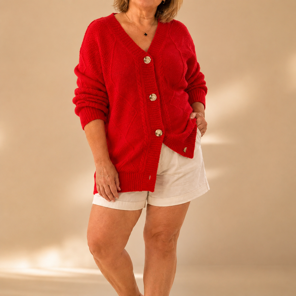 Lauren | Soft Knitted Cardigan With Buttons