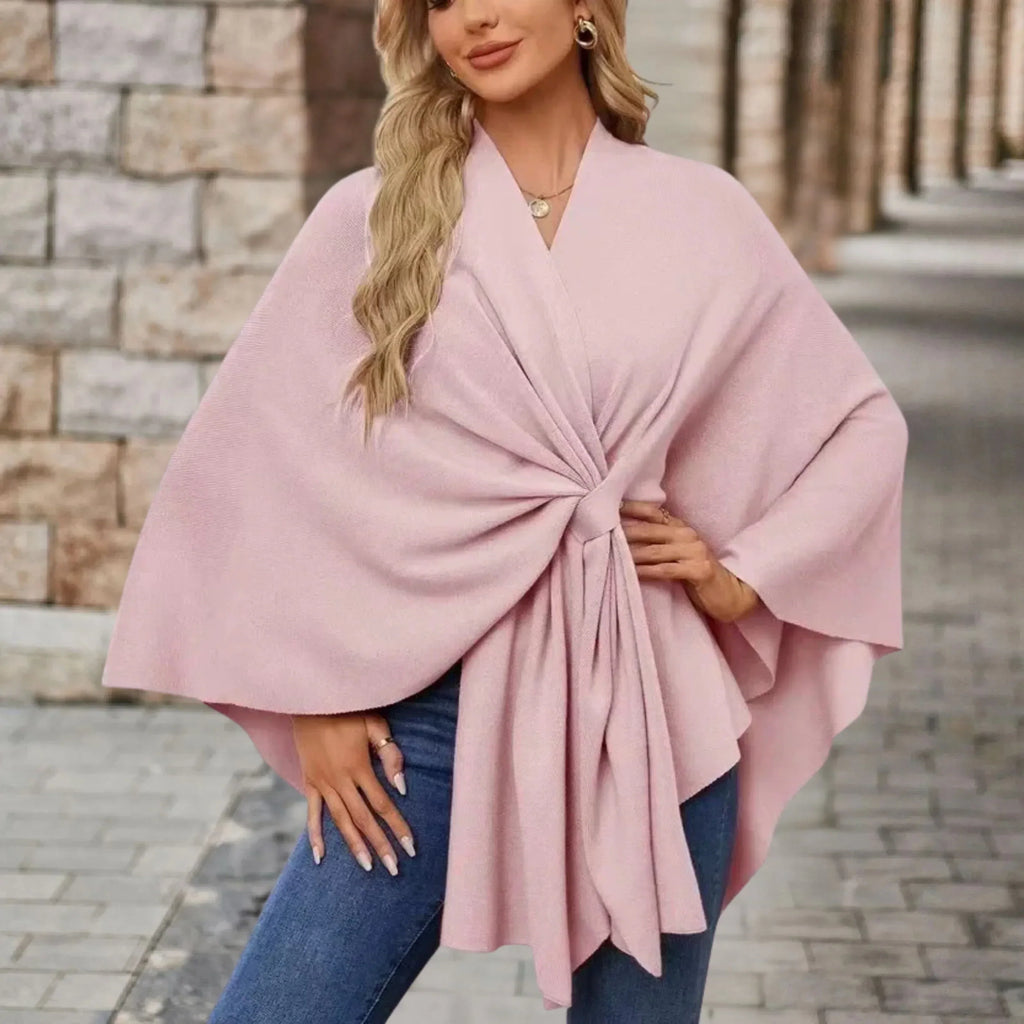 AUDREY | Elegant Draped Poncho