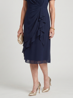Sara - Elegant Chiffon Draped Dress