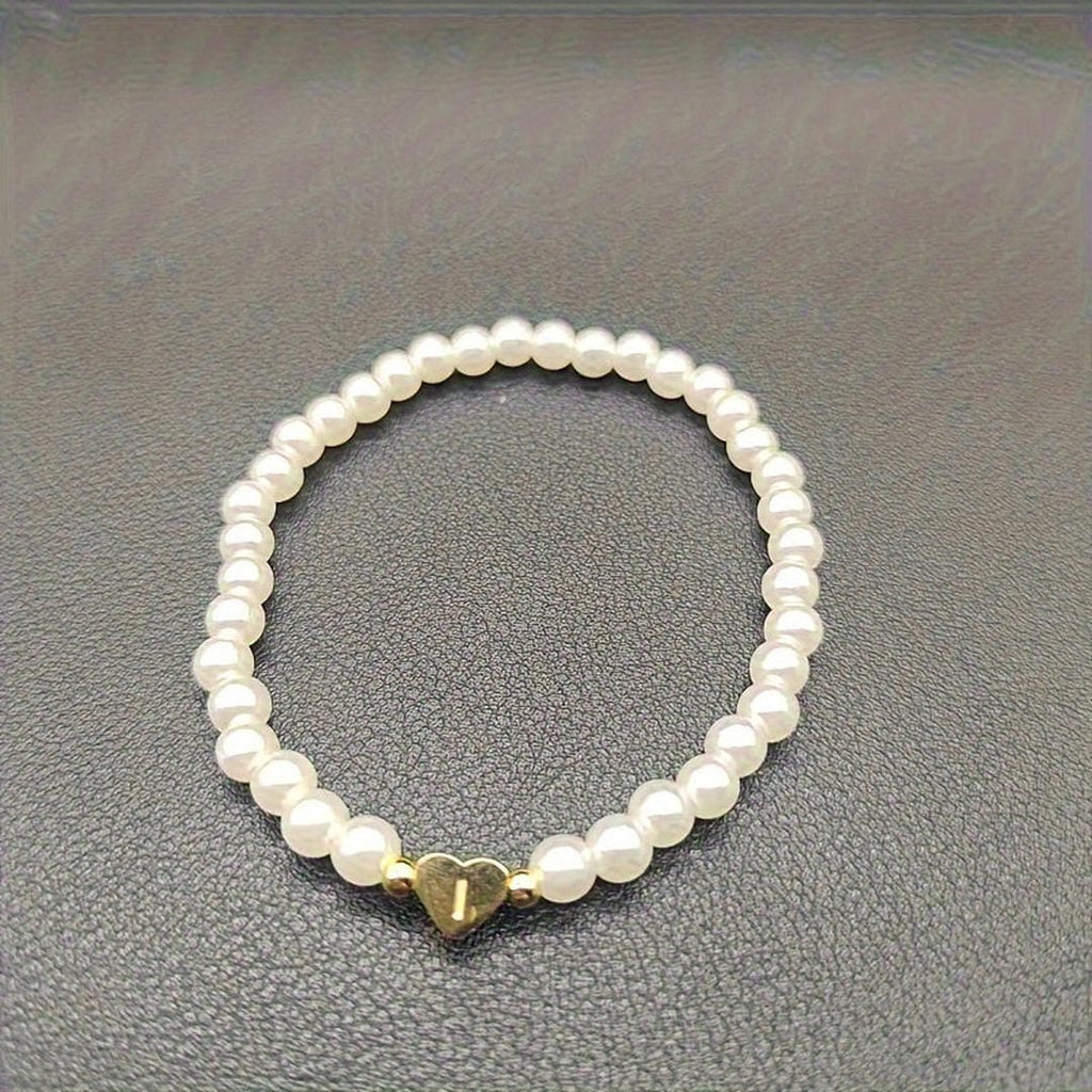 A-Z Pearl Beaded Bracelet