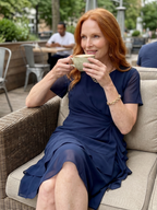 Sara - Elegant Chiffon Draped Dress