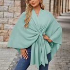 AUDREY | Elegant Draped Poncho