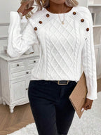 FLORENCE | Button-Detail Cable Jumper