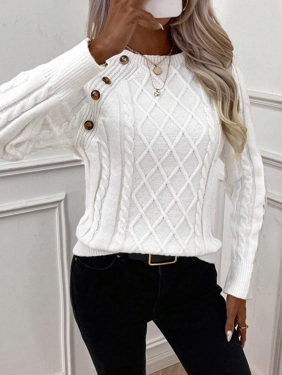FLORENCE | Button-Detail Cable Jumper