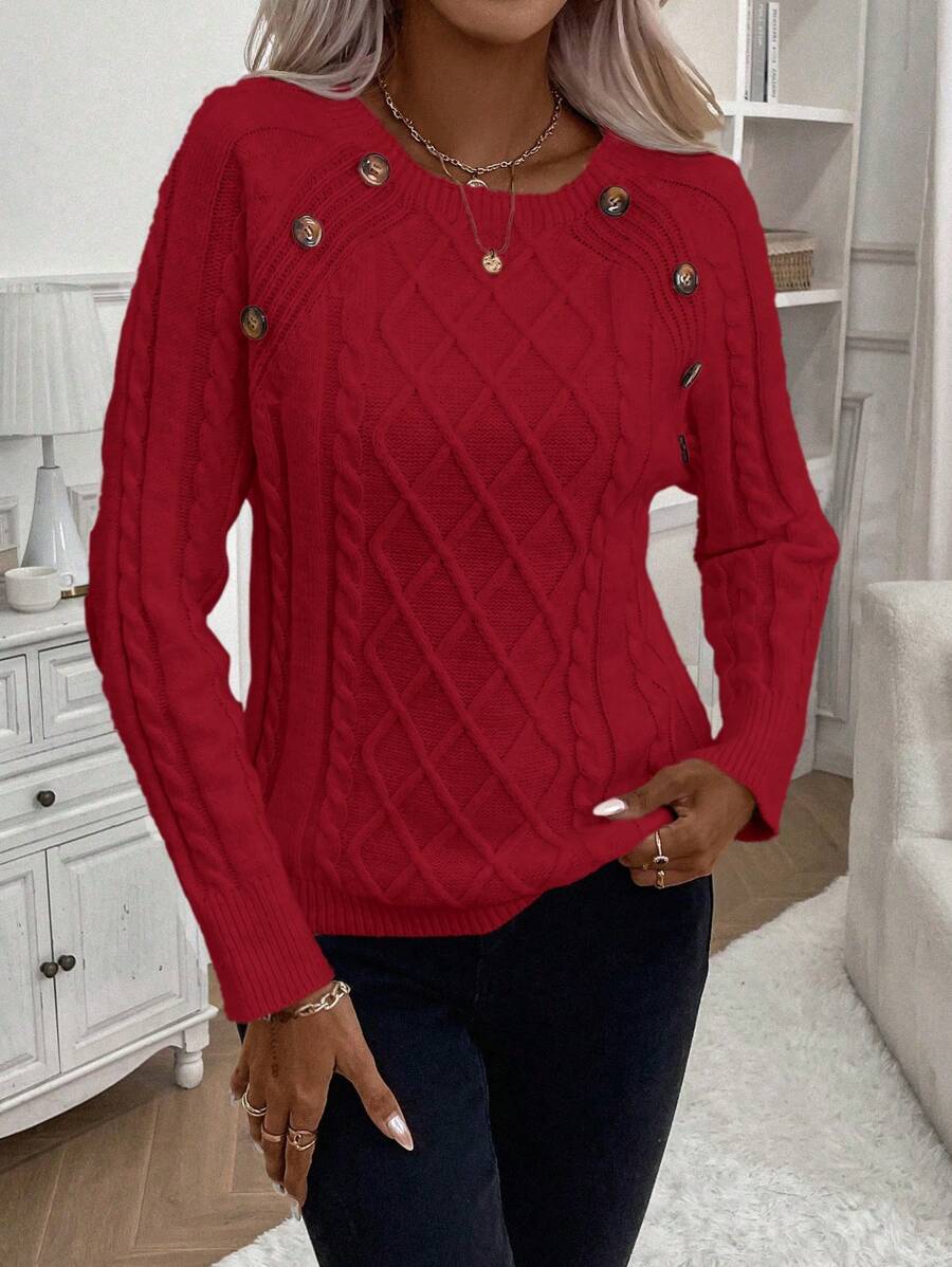 FLORENCE | Button-Detail Cable Jumper