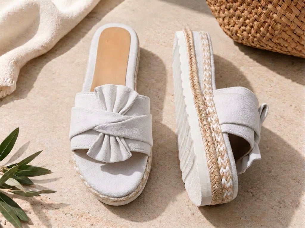 Cecilia | Orthopedic Bow Platform Slide Sandals