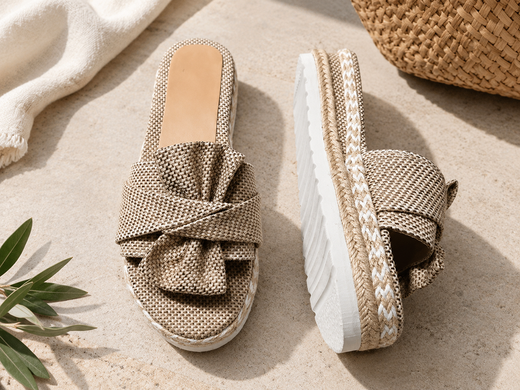 Cecilia | Orthopedic Bow Platform Slide Sandals