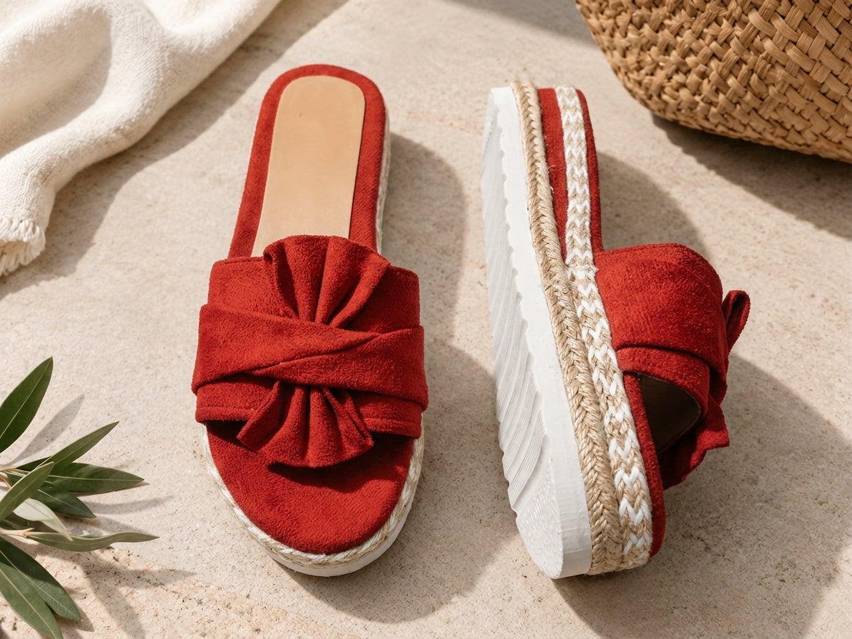 Cecilia | Orthopedic Bow Platform Slide Sandals