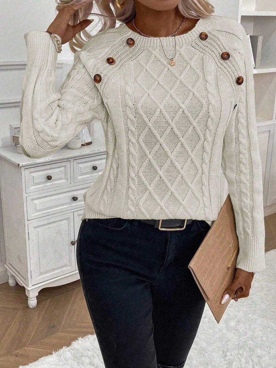 FLORENCE | Button-Detail Cable Jumper