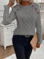 FLORENCE | Button-Detail Cable Jumper