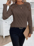 FLORENCE | Button-Detail Cable Jumper