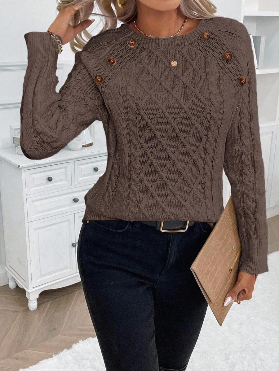 FLORENCE | Button-Detail Cable Jumper