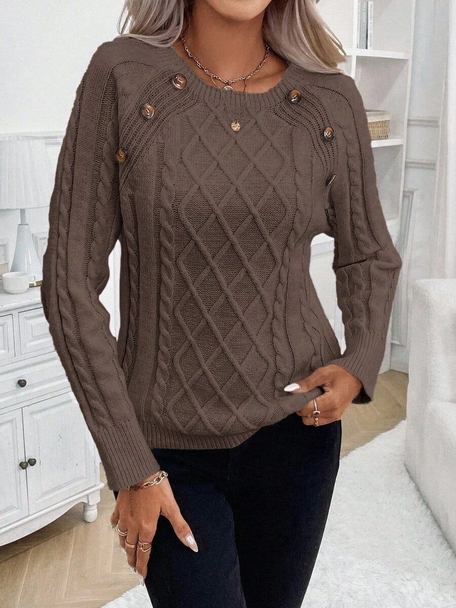 FLORENCE | Button-Detail Cable Jumper