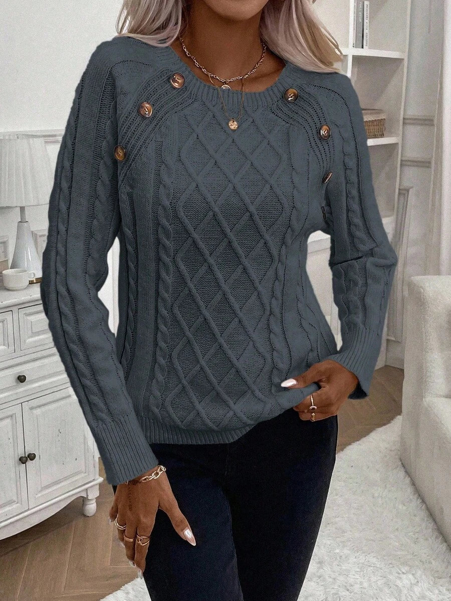 FLORENCE | Button-Detail Cable Jumper
