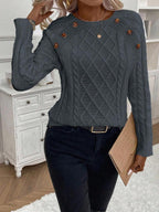 FLORENCE | Button-Detail Cable Jumper