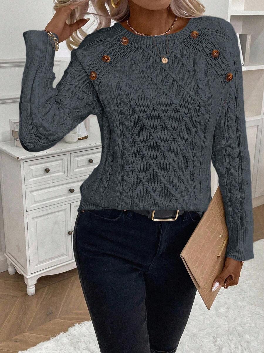 FLORENCE | Button-Detail Cable Jumper