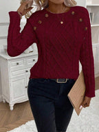 FLORENCE | Button-Detail Cable Jumper
