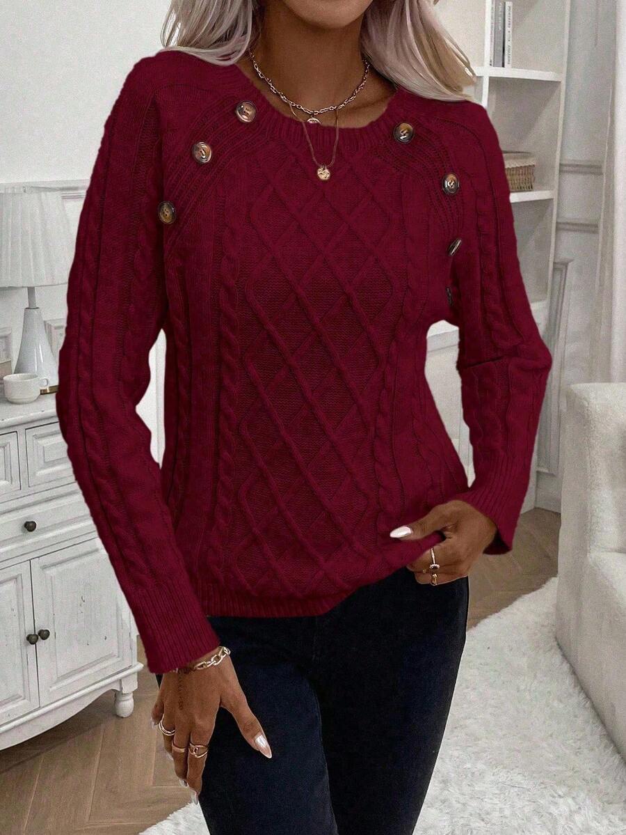 FLORENCE | Button-Detail Cable Jumper