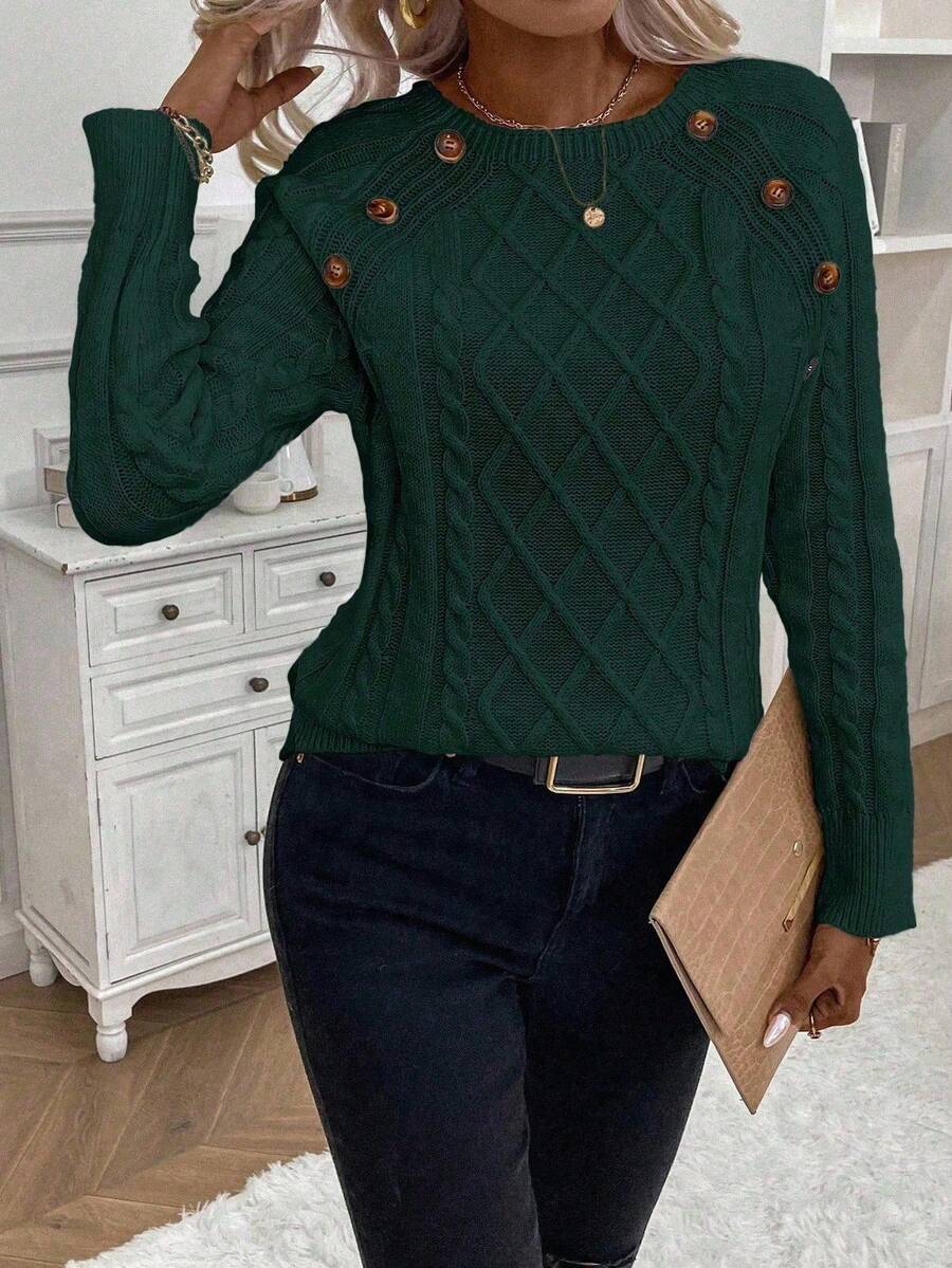 FLORENCE | Button-Detail Cable Jumper