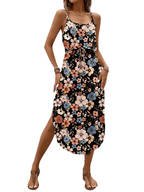 SOFIA™ – Tie Dye Floral Split Thigh Casual Dress