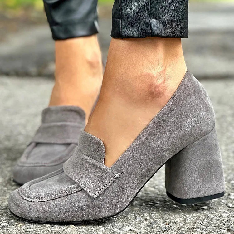 BELMONTE MILANO BLOCK HEEL LOAFERS
