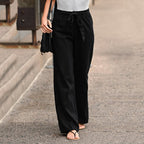 RACHEL | Women's Wide Leg Pants Drawstring High Waist Casual