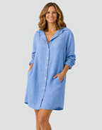 Laura | Casual Linen Shirt Dress