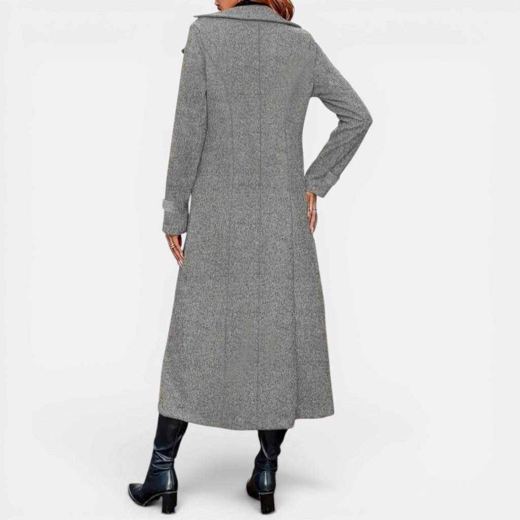LEONILLE™ – Double-Breasted Wool Long Coat