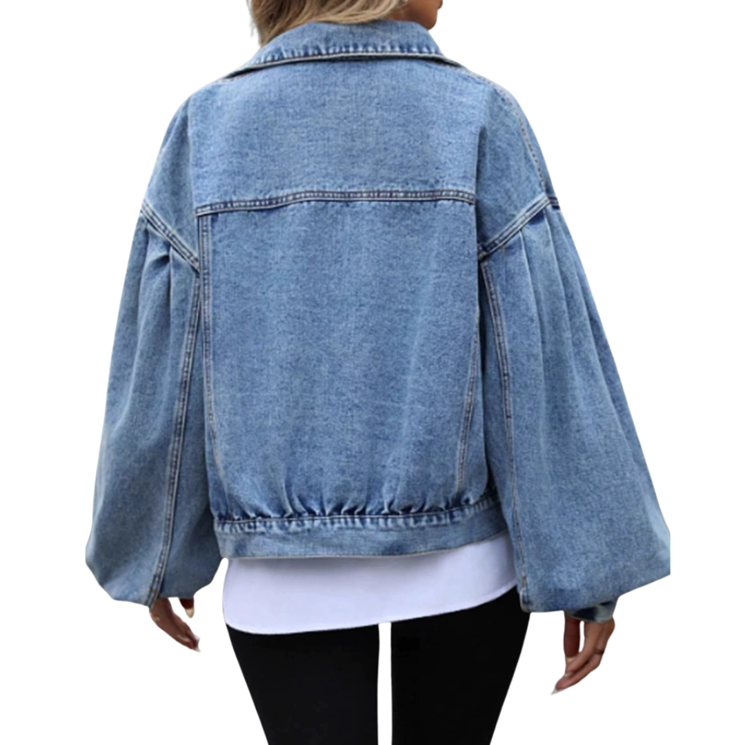 LENNOX™ – Relaxed Distressed Denim Jacket