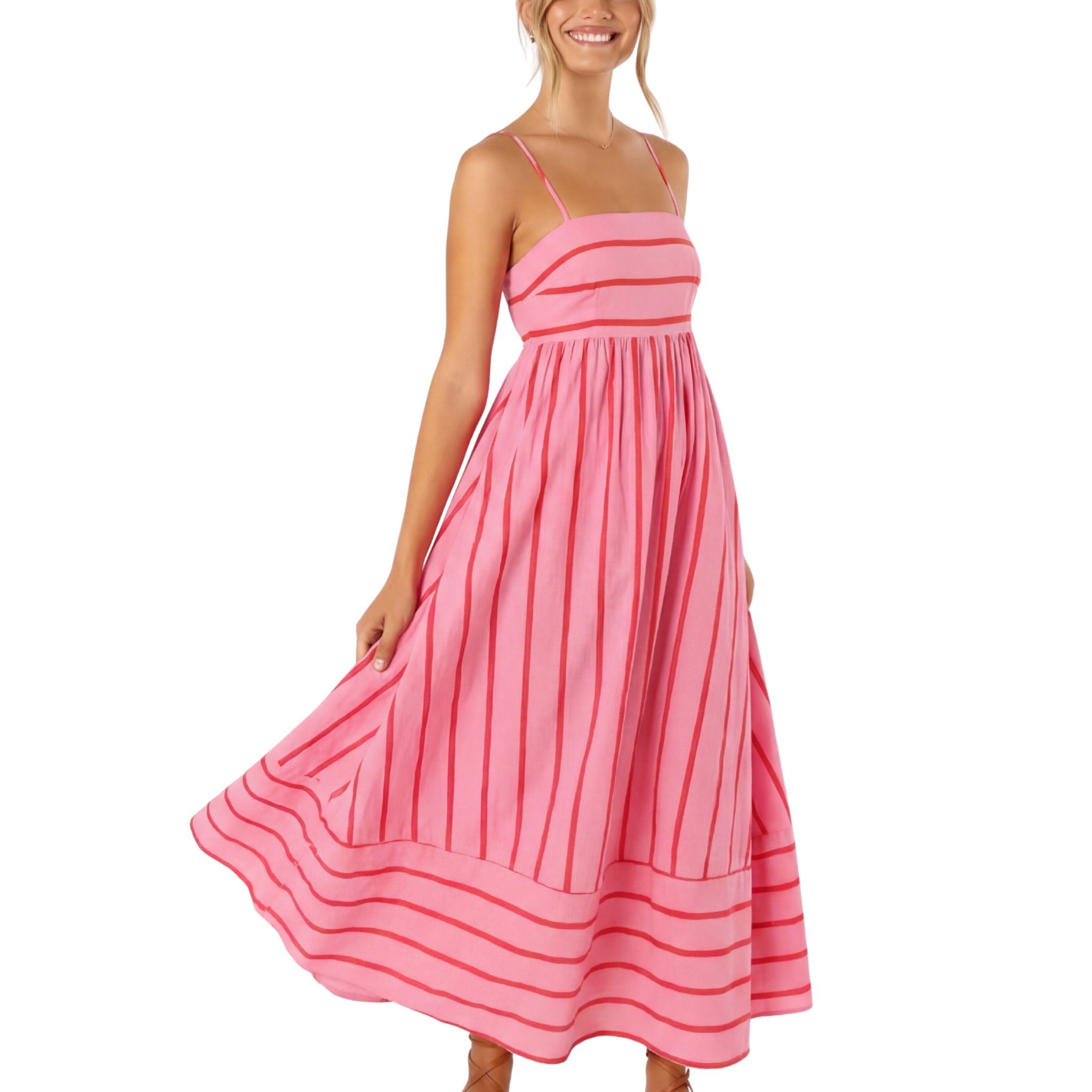TAYLA | Casual Striped Cami Maxi Dress