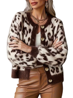 ELIZA™ – Elegant Leopard Print Cardigan