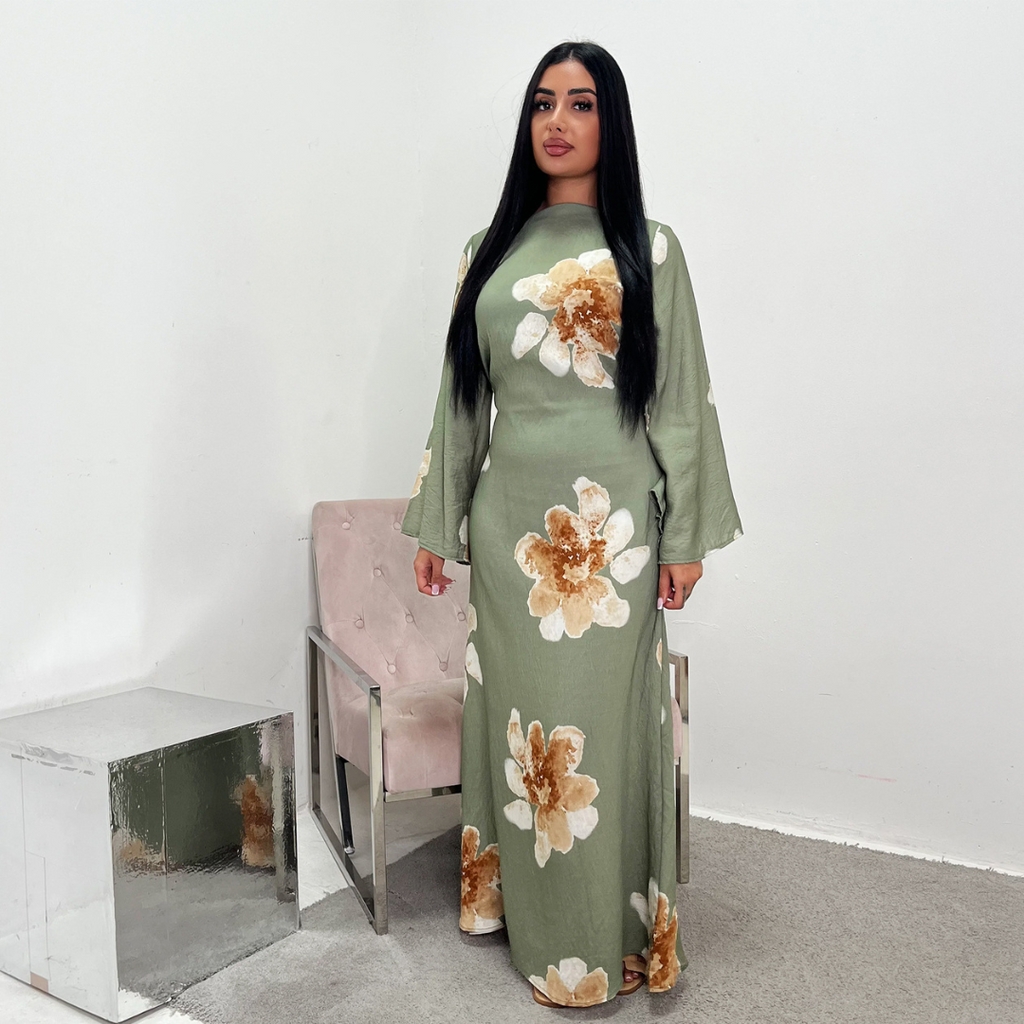 ALON | Modest Floral Loose Fit Maxi Dress