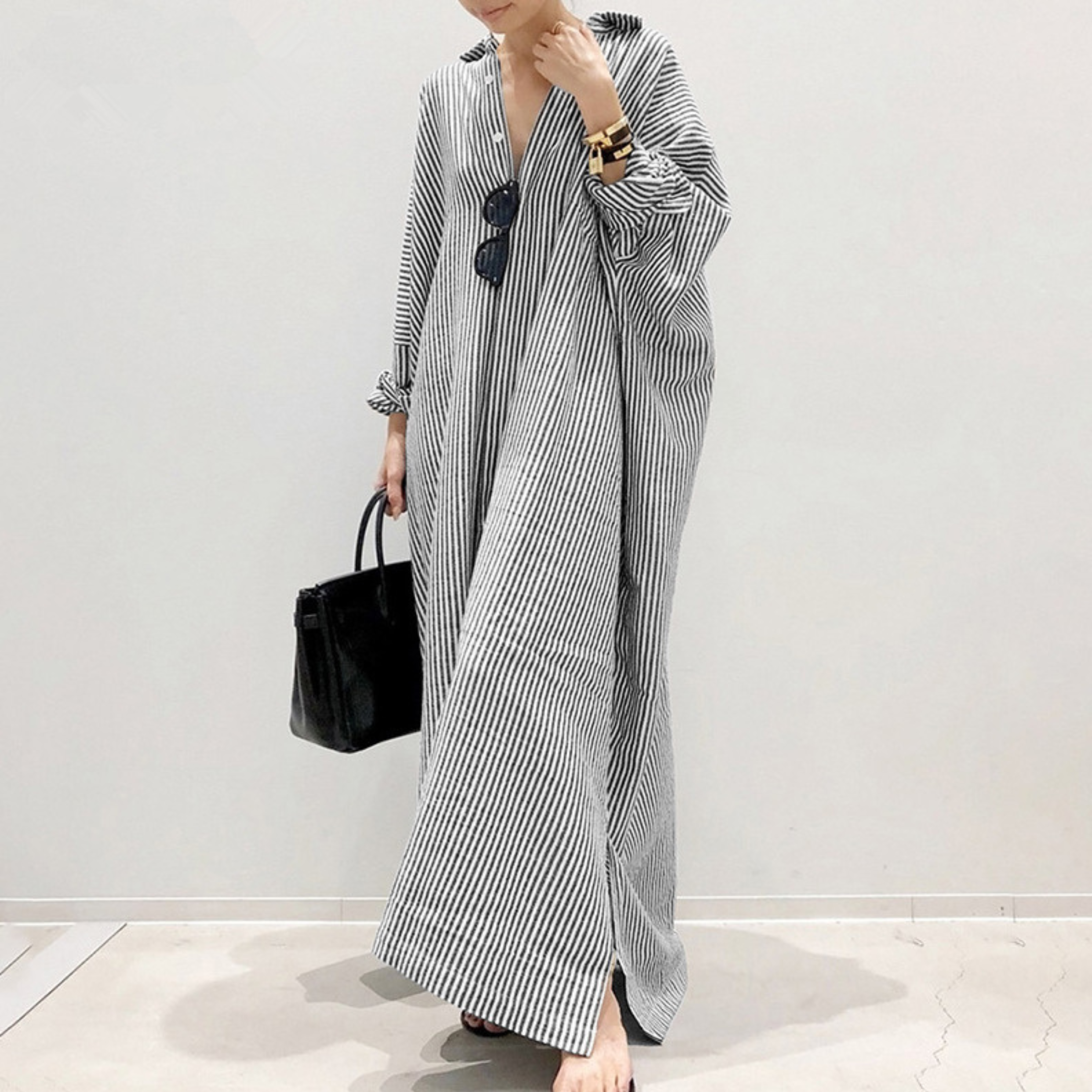 LINNAEA™ - Everyday Stripped Maxi Dress