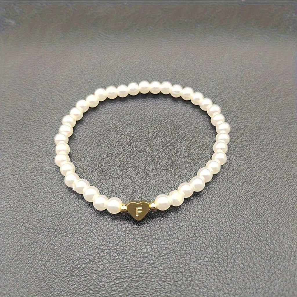 A-Z Pearl Beaded Bracelet