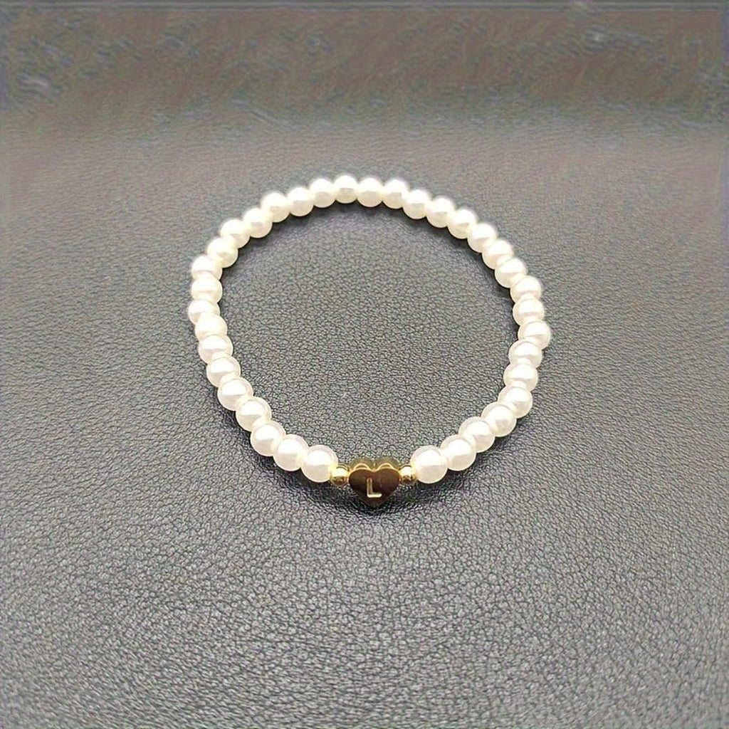 A-Z Pearl Beaded Bracelet