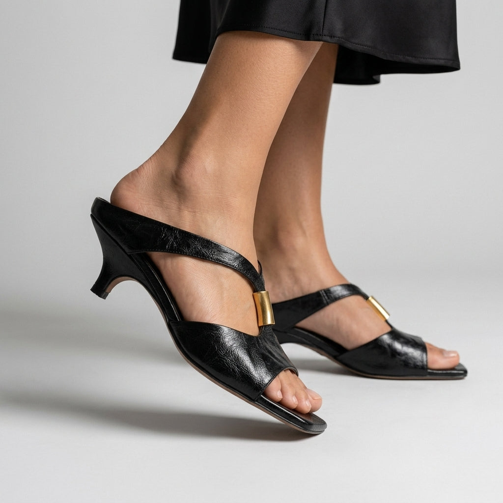 Celine | Kitten Heel Mule Sandal