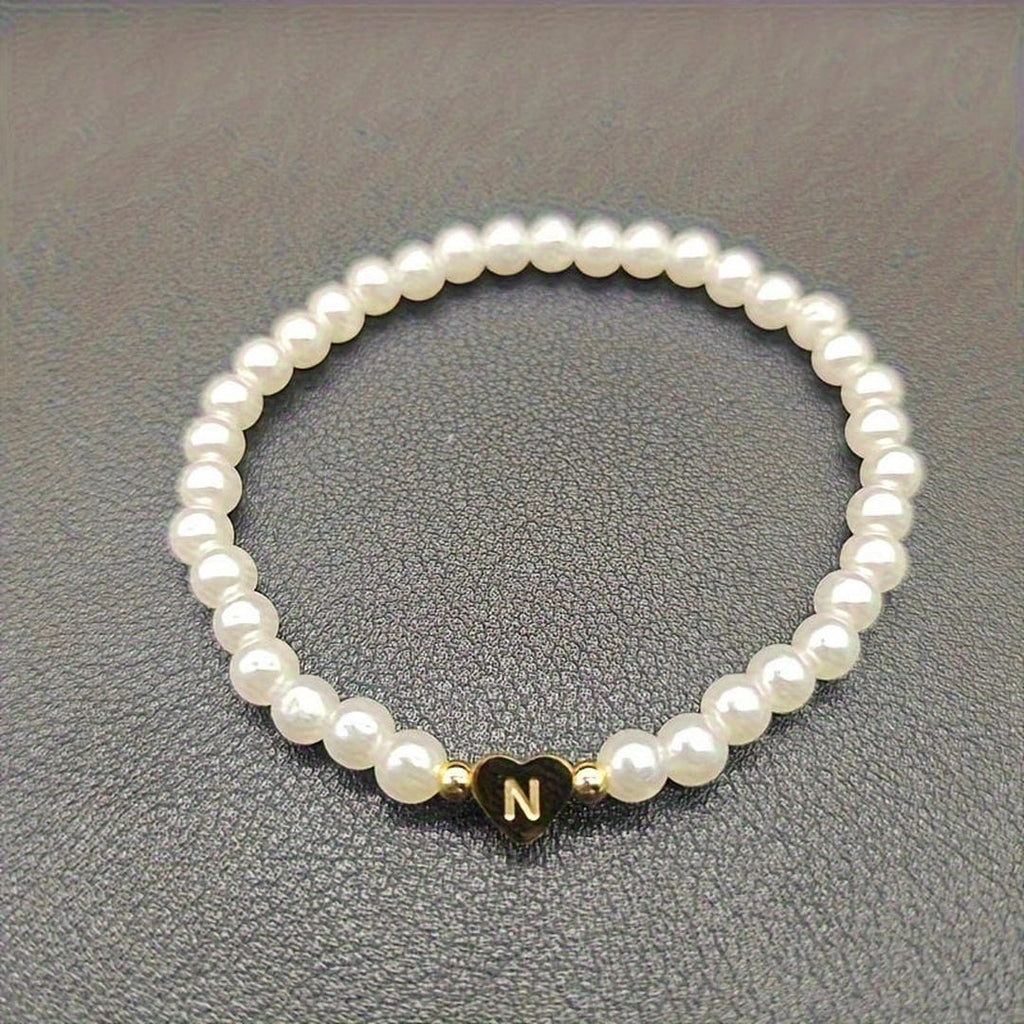 A-Z Pearl Beaded Bracelet
