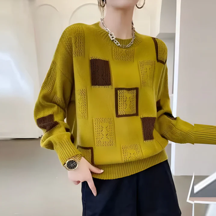 Margot™| Patchwork Sweater