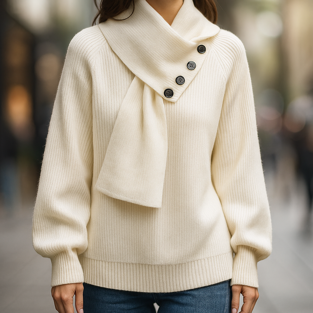 JULIETTE | Cozy Scarf-Neck Sweater