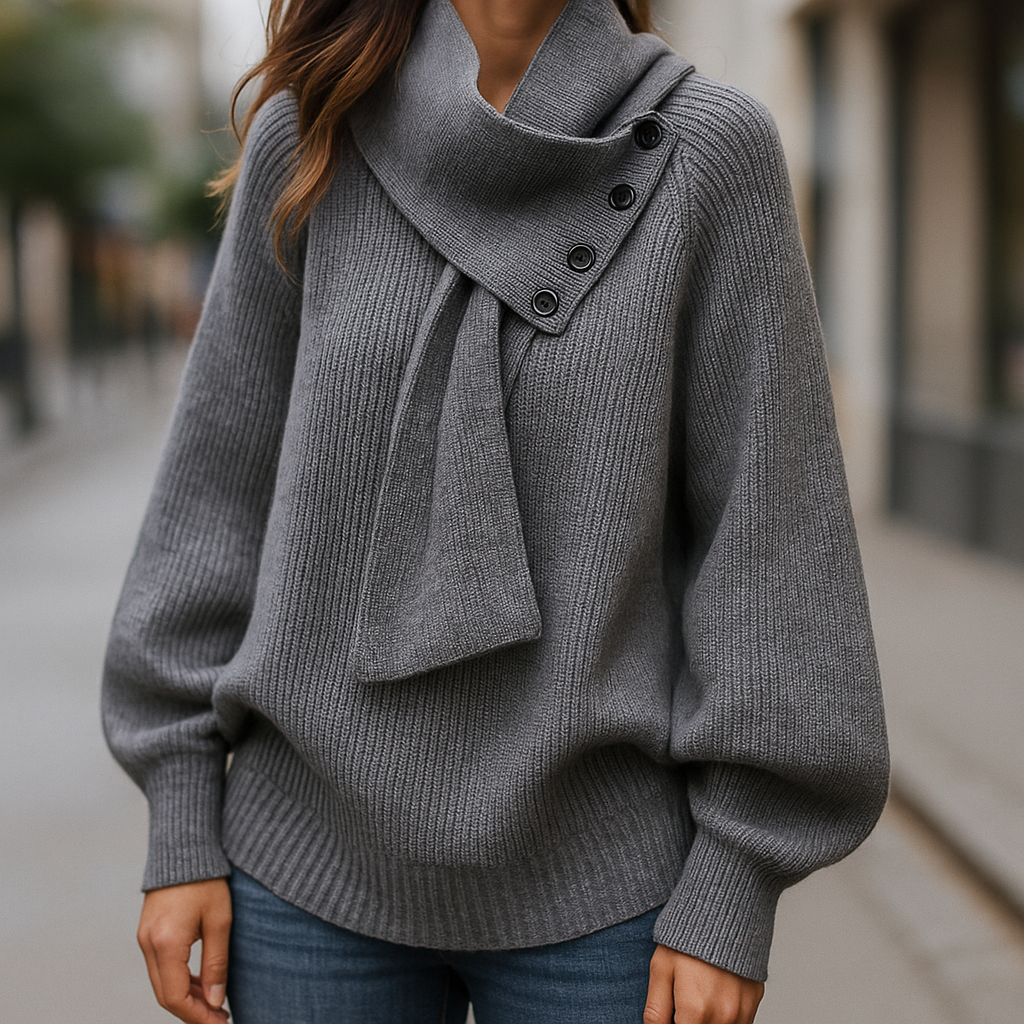 JULIETTE | Cozy Scarf-Neck Sweater