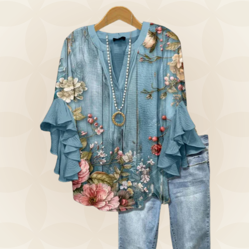 Lynette | Floral-print blouse
