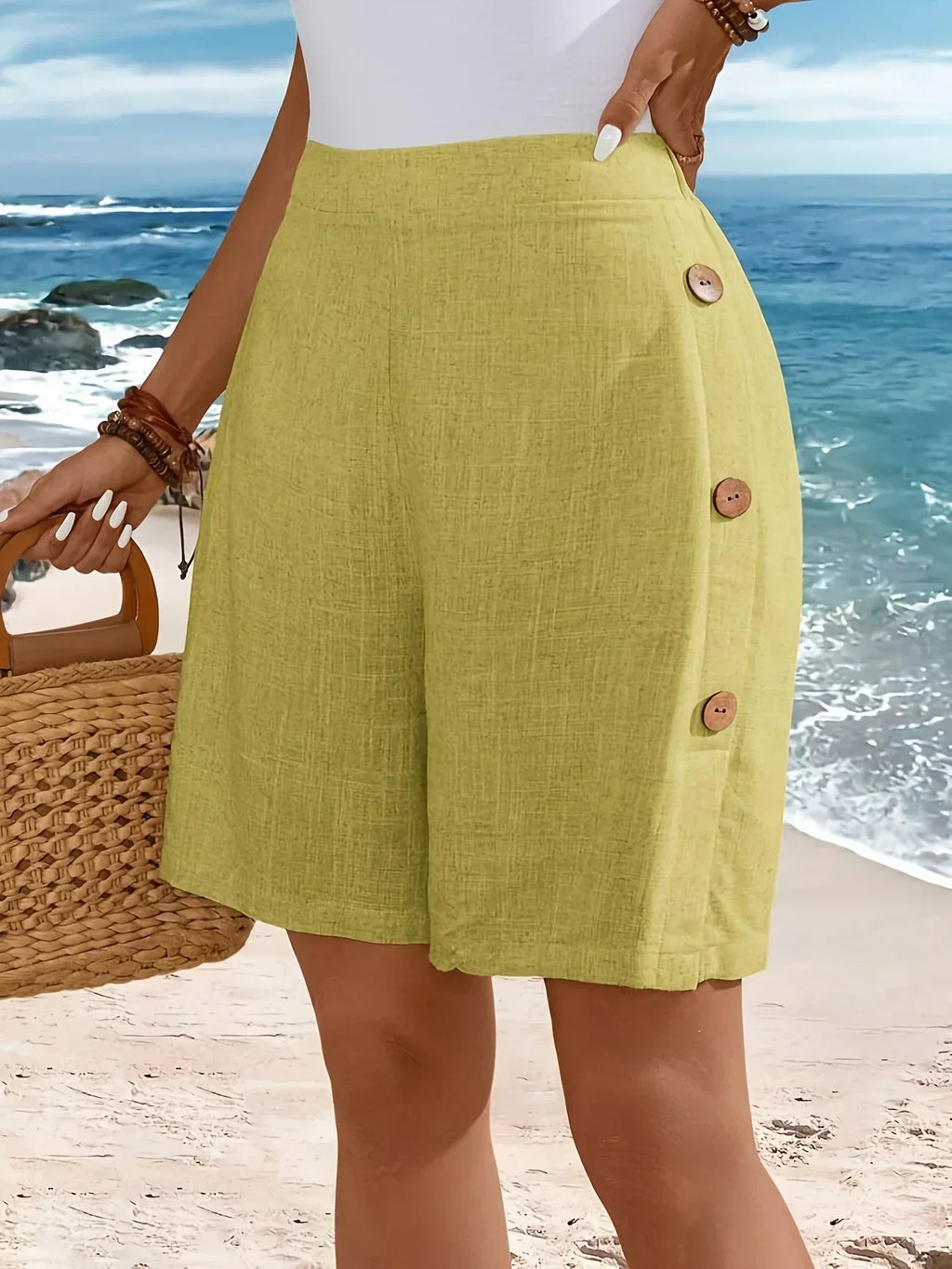 SELENA | Comfortable Shorts With Buttons