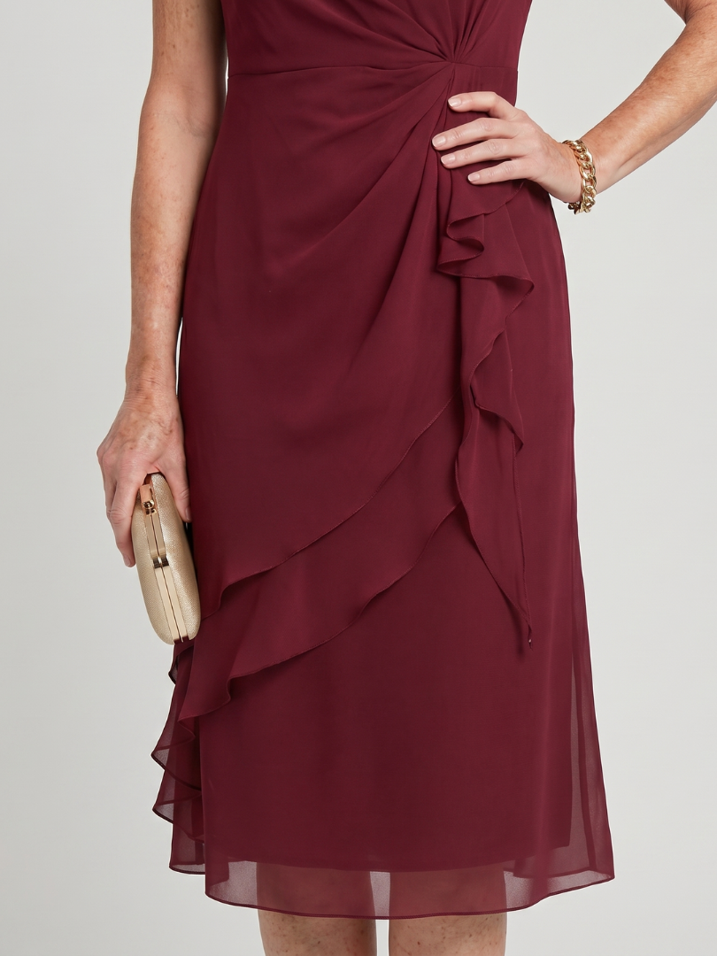 Sara - Elegant Chiffon Draped Dress