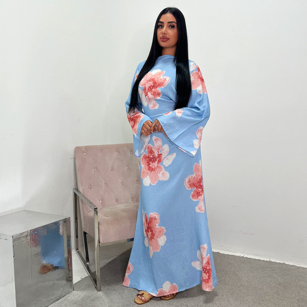 ALON | Modest Floral Loose Fit Maxi Dress