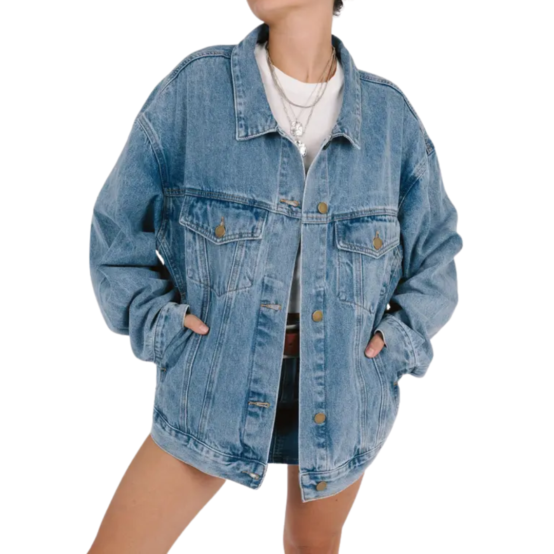 ROSLIND™ – Relaxed Oversized Denim Jacket